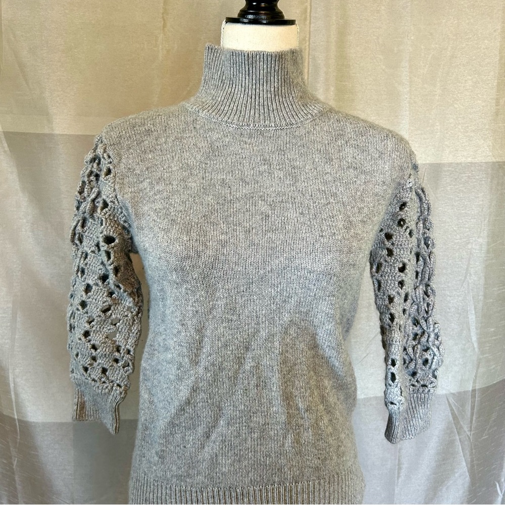 Magaschoni lace sleeve sweater